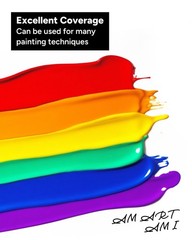 JusArt Acrylic Paint Black Tubes 250ml (8.45 8.45 Fl Oz (Pack of 1),