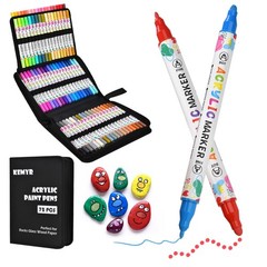 KEMYR 72 Colors Acrylic Paint Pens, Dual 1 Count (Pack of 72), E- 72Colors