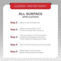 Glidden Master Finish 12 oz. Satin Brick Red Interior/Exterior All Surface Sp…