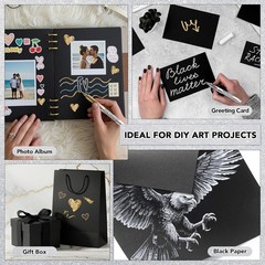 4 Pack Metallic Markers Pens, Water Based Silver & Gold Paint Pens, Gold & Si…