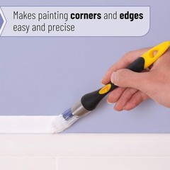 Lightweight Bates Trim Brush 0.75 Inch with Flagged Bristles for Smooth Finish