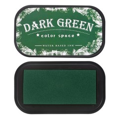 Dark Green Large Ink Pads for Stamps, Fingerprint, Scrapbooking, 3.8 x 2.1 Inch