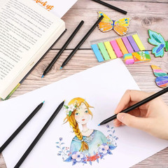 SEQ Rainbow Pencils for Kids 8 Pack Multicolor Magic Color Changing Pencils Blac