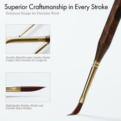 Artify Extreme Detail Paint Brushes Professional, 20pcs 20Pcs, Golden Amber