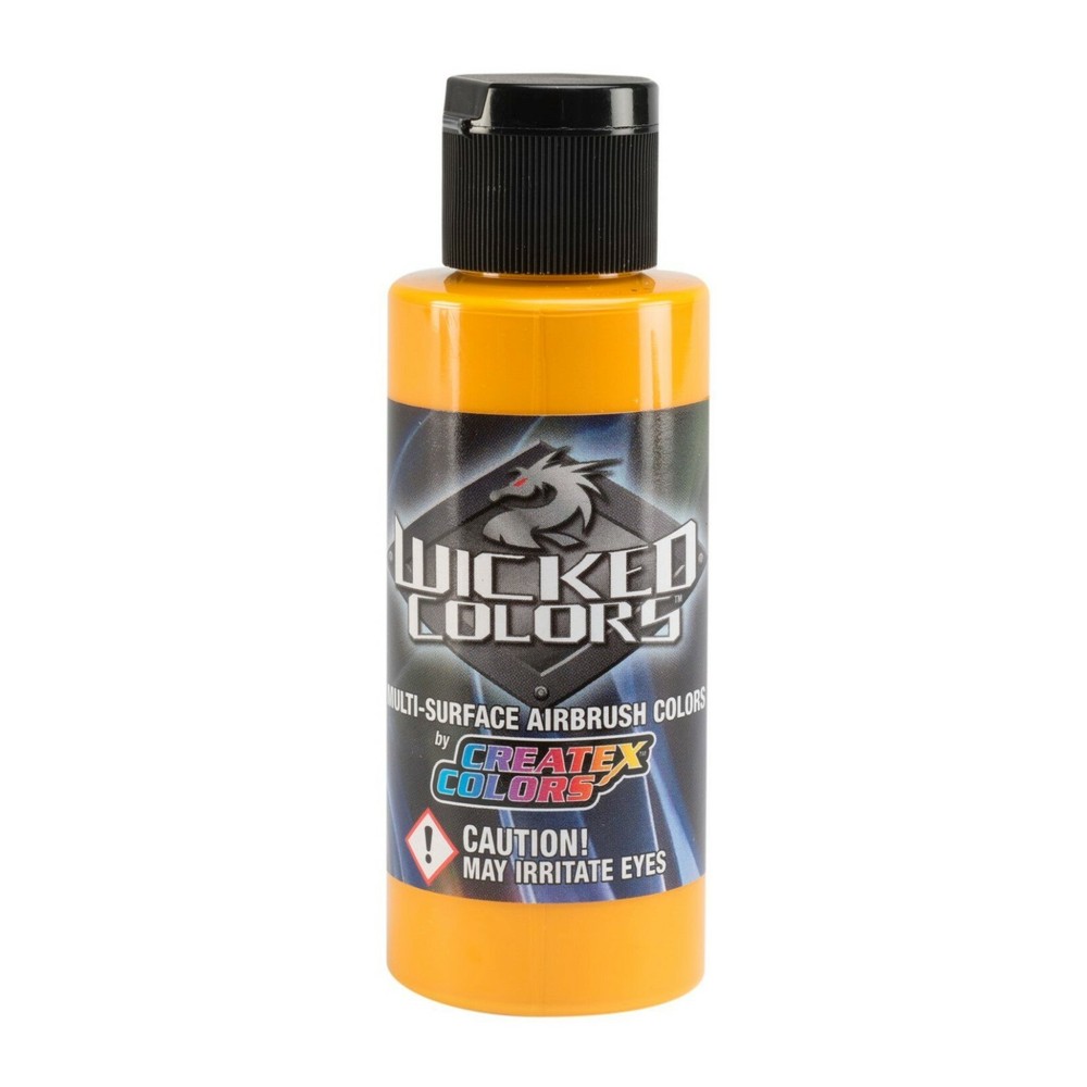 Createx Wicked Colors W011-02 Golden Yellow 2oz. For Airbrush Paint