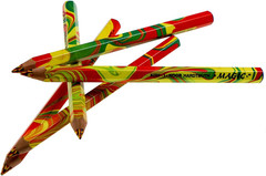 Magic Jumbo Colored Pencils Multicolor 5 Pack Blister Art Drawing School Kids