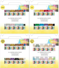 Docraft Artiste Craft Acrylic Paint Bottles 88 Colours. Matt, Metallic or Pearl