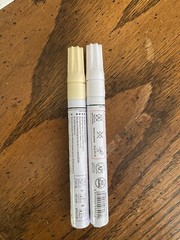 Overseas Paint Marker 2 WHITE Multi Colored Oil Based Pen Permanent PMA-520