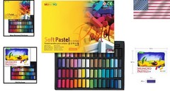 Soft Pastel Set of 64 Vibrant Colors | Smooth, Blendable, Non-Toxic Art Supply