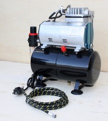 Airbrush Air Compressor w/3L Tank 6′ Hose Multipurpose Tattoo Makeup Cake Deco
