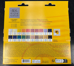 Winsor & Newton Galeria 20x12ml Acrylic Paint Tube Set NEW
