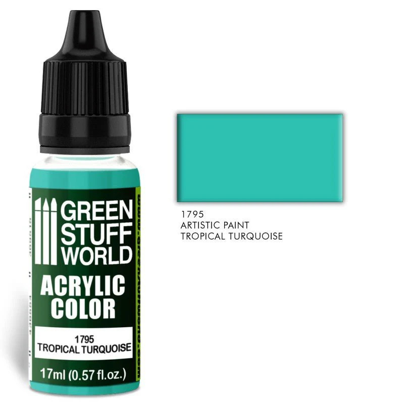 Green Stuff World – Acrylic Color Tropical Turquoise 1795 for Models and Minia