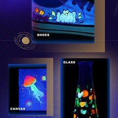 Glow in the Dark Paint 18 Colors 11 ml / 0.37 oz Acrylic Paint for Decoration