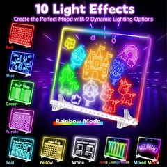 LED Drawing Board 16 Inch w/ Tracing Pages 7 Colors Kids Art 39 Pcs Set Kit Gift