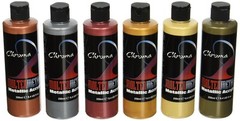 Chroma Molten Metals Acrylic Paint Set, 8.4 oz Bottle, Assorted Color, Set of 6