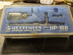 Olympos HP-18B Single Action Airbrush Made in Japan Complete Kit Vintage 80s