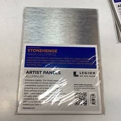 Lot of 3 Legion Stonehenge Aqua Coldpress Artist Panels White 5×7