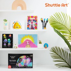Shuttle Art 25 Colors 1 Count (Pack of 25), 25 Brush Tip & Fine