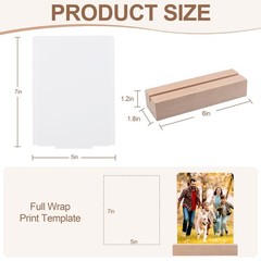 5″ x 7″- 4 pcs Acrylic 2 pcs Frame Sublimation LED Acrylic Photo Frames Night…