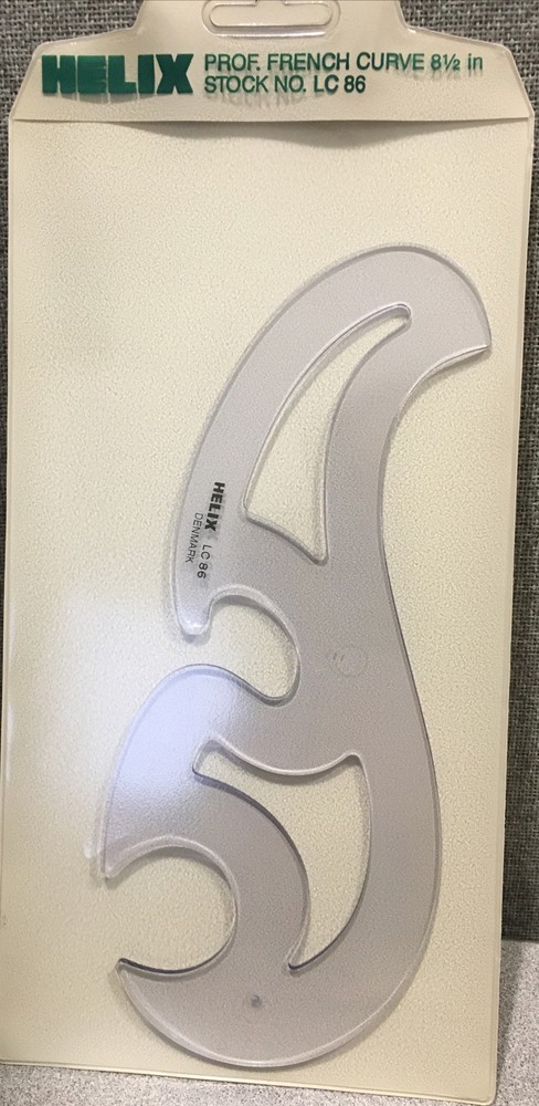Vintage Helix Professional 8 1/2″ French Curve Tool Plastic #LC86