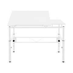 Adjustable Tilting Drawing Table 120 × 60 cm White Drafting Desk