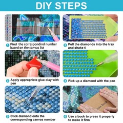 Peacock Diamond Painting Kits for Adults, Peacock Diamond Painting DIY 5D Full