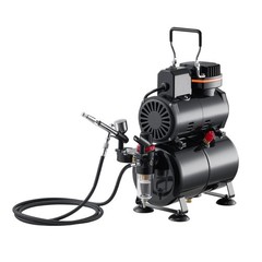 VEVOR Airbrush Kit Air Brush Kit 1/6 HP Air Compressor Tank 1 Airbrush 3 Tips