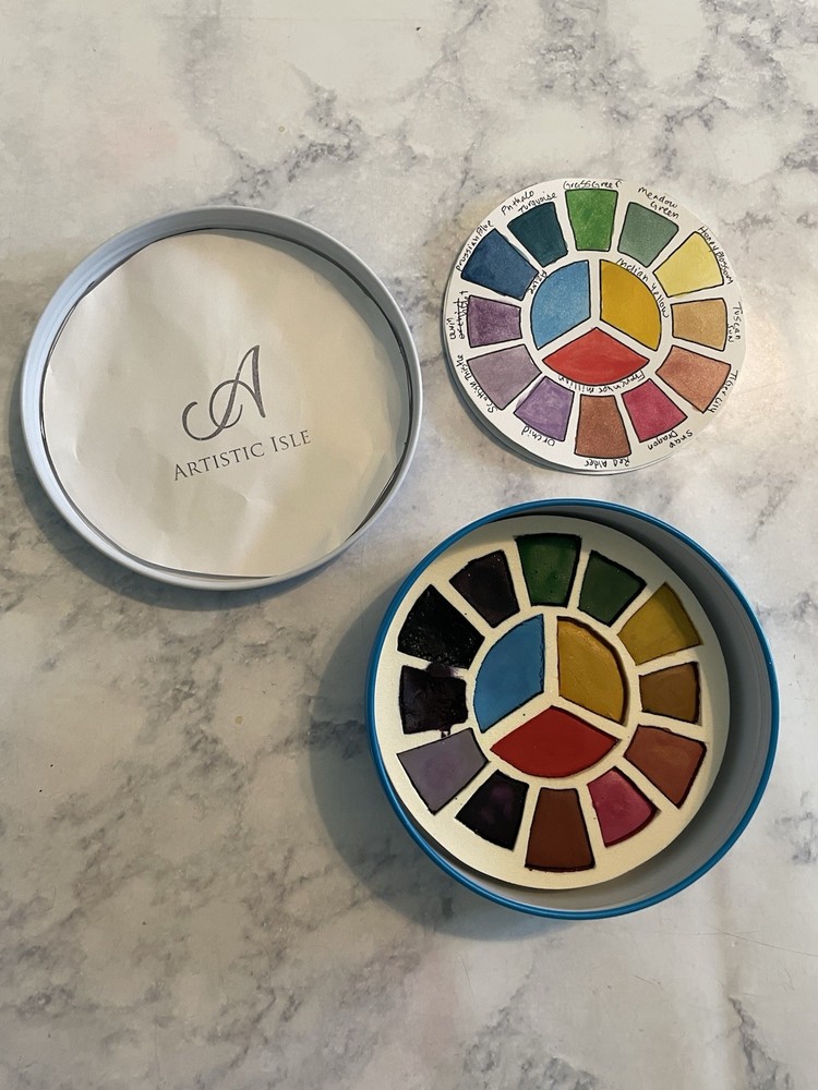 Artistic Isle Handmade Watercolor Limited Edition Color Wheel Set 18 Colors