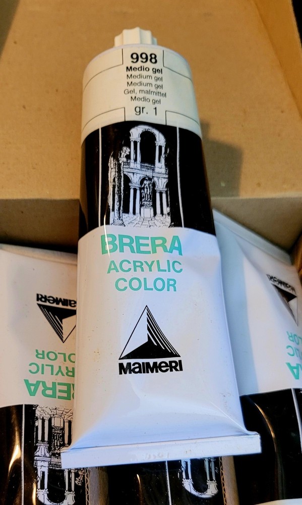 Maimeri Brera NOS 4 New Tubes #998 Acrylic Medium Gel Gr. 1 Artist Paint