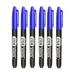 6pcs Permanent Marker Pen Set Waterproof Ink Sketch Drawing Markers – NEW