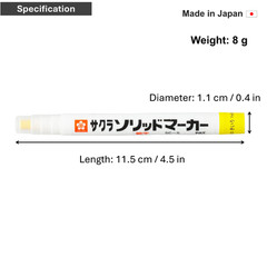 Sakura Solid Marker, Fine Tip, To 200℃, 10g, Industrial specifications, Japan