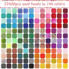Glass Seed Beads 2mm 400Pcs 144 Colors Jewelry Making DIY EuTengHao Small
