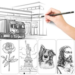 Drawing Pencils Set of 14 (B – 12B) Sketch Pencils for Drawing – Art Pencils …