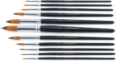 Transon 11Pcs round Paint Brush Basic Set for Watercolor, Acrylic, Gouache, Ink,