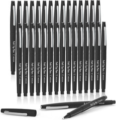 Felt Tip Pens, 30 Black Pack, 0.7mm Medium Point, Felt Tip Markers Pens for Jour