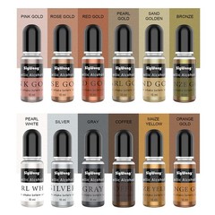SigWong Metallic Alcohol Ink Set – 24 Colors, 10ml Each, Shimmer Mixatives…