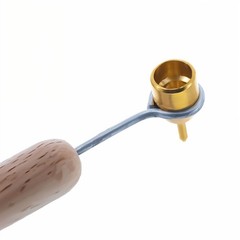 0.2 mm Extra Fine Brass Tip Wooden Handle Kistka (Hot Wax Pen)