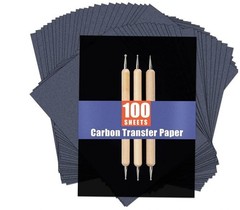 psler 100 Sheets Carbon Paper Sheets, Carbon Transfer Paper with 3PCS