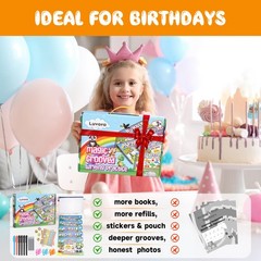 6 Pack Magic Grooved Writing Practice Book Kids Disappearing Ink Pen Set