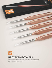Detail Paint Brushes 5 PCS Aesthetic Extra Fine Tip 000 Professional Miniature P