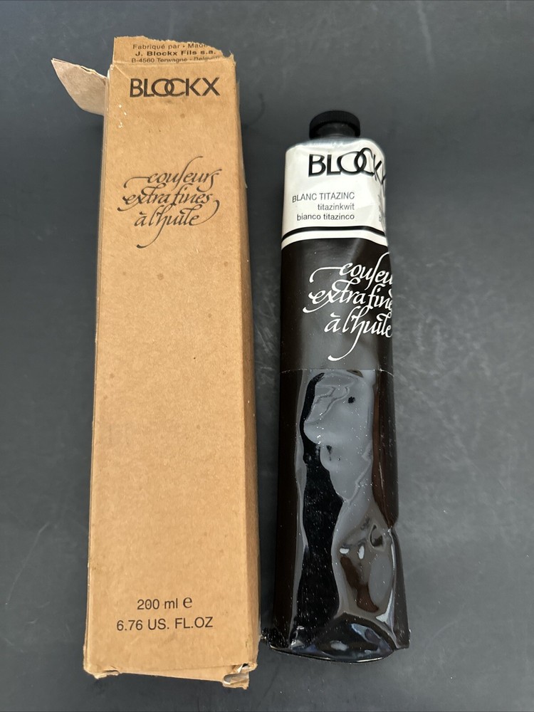 Vintage Blockx Titazinc White Oil Paint 60ML Tube New Unused Made in Belgium NOS