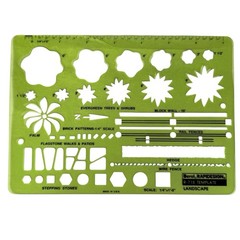 Vintage Berol RapiDesign R-715 Landscape Template (1/4″ Scale)