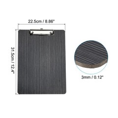 Wooden Clipboard for 8.5″x11″ Paper, A4 Letter Size Black Wood Texture