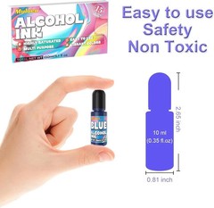 Alcohol Ink Set – 15 Colors Alcohol Inks for Resin, Highly Concentrated Alcoh…