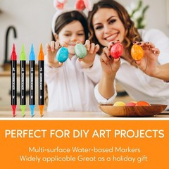 Quick-Drying 72 Multi-Surface Acrylic Markers – Gift for Creative Youth