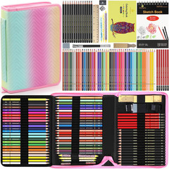 80Pcs Drawing Kit Sketching Set Art Sketch Supplies Coloring Pencils Kit 48 Colo