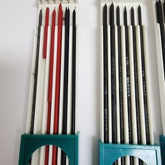 Lot 3 Vintage Berol Eagle Turquoise Drawing Drafting Leads Filmograph Black/Red