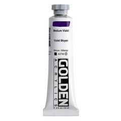 Heavy Body Acrylics by GOLDEN, Medium Violet, 2 fl. oz. Tube, Professional Ac…