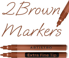 2 Black & White Acrylic Paint Markers – 0.7Mm Extra Fine-Tip Paint Pens – Perfec