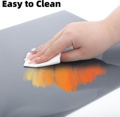2 Pack Neutral Grey Tempered Glass Palettes, 12″ X 16″ Large Paint Palette, Scra